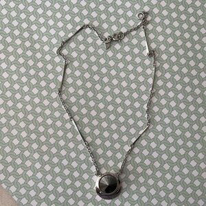 Vintage Sarah Coventry Hematite Rivoli Pendant Necklace